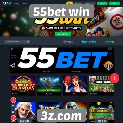 Opcões de jogos disponíveis na 55bet win